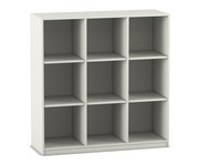 Flexeo® Polsterhockerregal mittelhoch 9 Fächer 1