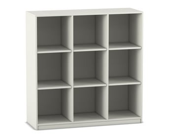 Flexeo® Polsterhockerregal mittelhoch 9 Fächer