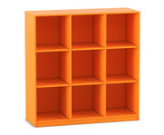 Flexeo® Polsterhockerregal mittelhoch 9 Fächer 6