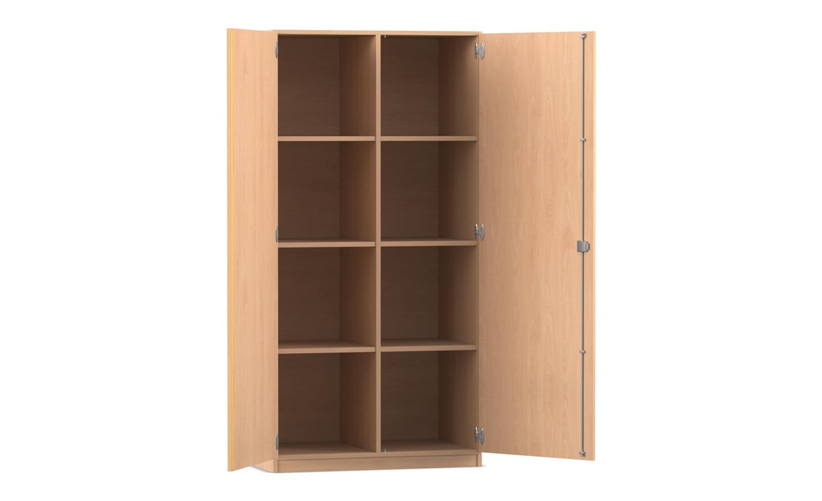 Flexeo® Polsterhockerschrank hoch, 8 Fächer, 2 Türen