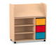 Flexeo® Bücherwagen fahrbar 3 große Boxen 1