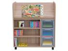 Flexeo® Bücherwagen fahrbar 3 große Boxen