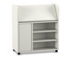 Flexeo® Bücherwagen fahrbar 3 große Boxen 6