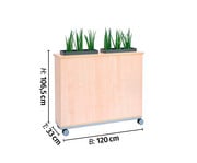 Flexeo® Raumteiler Blumenwagen H x B x T: 106 5 x 120 x 33 cm 3