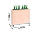Flexeo® Raumteiler Blumenwagen H x B x T: 106 5 x 120 x 33 cm