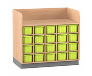 Flexeo® Wickelkommode mit 20 großen Boxen 1