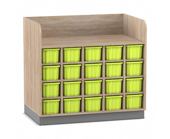 Flexeo® Wickelkommode mit 20 großen Boxen