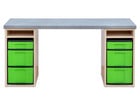 Flexeo® Materialtisch mit 2 Regalen B x T: 150 x 64 cm