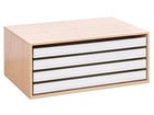 Flexeo® Aufsatz zum Papier und Bilderschrank 4 große Auszüge