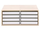 Flexeo® Aufsatz zum Papier und Bilderschrank 8 kleine Auszüge
