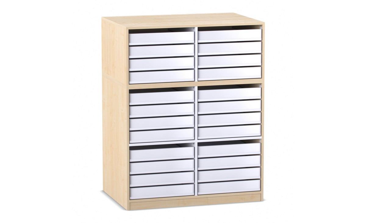 Flexeo® Papier- und Bilderschrank, 24 kleine Auszüge