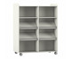 Flexeo® Bücherwagen beidseitig Fachböden & Schrägablagen 5