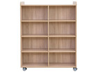 Flexeo® Bücherwagen beidseitig je 6 Fachböden