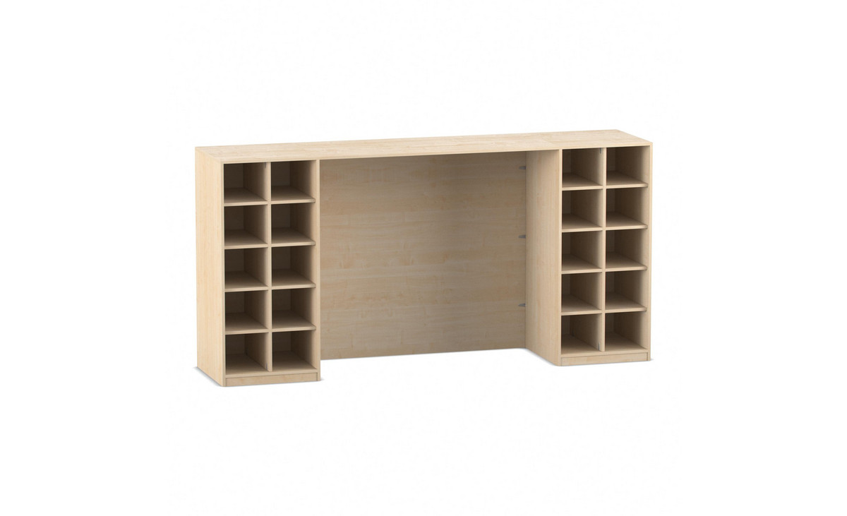 Flexeo® Bettzeugschrank für Liegen, 20 Fächer, H x B: 143,9 x 288,2 cm