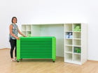 Flexeo® Bettzeugschrank für Liegen 20 Fächer H x B: 143 9 x 288 2 cm