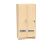 Flexeo® Garderobenschrank Armadio 2 Türen mit Fachböden Höhe 130 4 cm 4