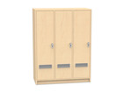 Flexeo® Garderobenschrank Armadio 3 Türen mit Fachböden Höhe 130 4 cm