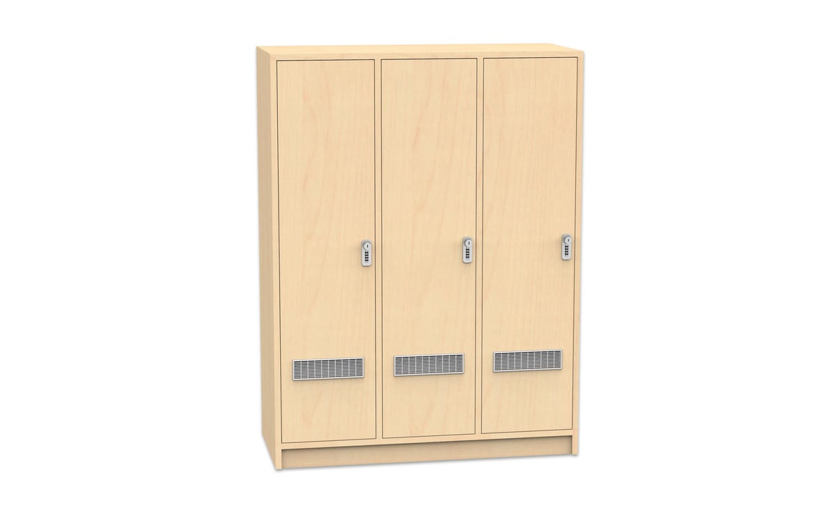 Flexeo® Garderobenschrank „Armadio“, 3 Türen, mit Fachböden, Höhe 130,4 cm