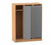 Flexeo® Garderobenschrank Armadio 3 Türen mit Fachböden Höhe 130 4 cm 7