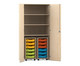Flexeo® Garagenschrank PRO 2 Rollcontainer 12 Boxen Gr S 3 Fächer 3