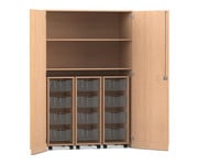 Flexeo® Garagenschrank PRO 3 Rollcontainer 12 Boxen Gr M 2 Fächer 1