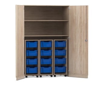 Flexeo® Garagenschrank PRO 3 Rollcontainer 12 Boxen Gr M 2 Fächer