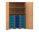 Flexeo® Garagenschrank PRO 3 Rollcontainer 24 Boxen Gr S 2 Fächer 6
