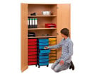 Flexeo® Garagenschrank 3 Fächer 3 Rollcontainer 24 kleine Boxen