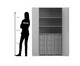 Flexeo® Garagenschrank 3 Fächer 3 Rollcontainer 12 großen Boxen 3
