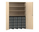 Flexeo® Garagenschrank 3 Fächer 4 Rollcontainer 16 große Boxen 6