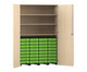 Flexeo® Garagenschrank 3 Fächer 4 Rollcontainer 32 kleine Boxen 4