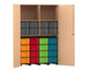 Flexeo® Garagenschrank 2 Fächer 4 Rollcontainer 24 große Boxen 1