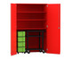 Flexeo® Garagenschrank 3 Fächer 1 Rollcontainer 4 Boxen 1 Transportwagen 3