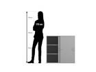Flexeo® Aufsatzschrank 6 Fächer Schiebetüren Breite 94 4 cm