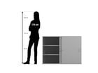 Flexeo® Aufsatzschrank 6 Fächer Schiebetüren Breite 126 4 cm