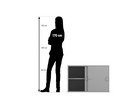 Flexeo® Aufsatzschrank 4 Fächer Schiebetüren Breite 94 4 cm