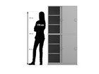Flexeo® Schiebetürenschrank 6 Fächer 4 Türen Breite 94 4 cm