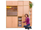 Flexeo® Schiebetürenschrank 6 Fächer 4 Türen Breite 94 4 cm