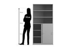 Flexeo® Schiebetürenschrank 6 Fächer 2 Türen unten