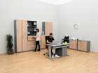 Flexeo® Schiebetüren Schrank 2 Fächer = 2 Ordnerhöhen