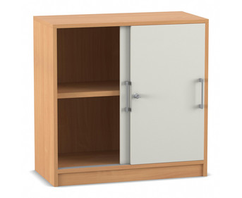 Flexeo® Schiebetüren Schrank 2 Fächer = 2 Ordnerhöhen