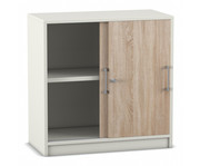 Flexeo® Schiebetüren Schrank 2 Fächer = 2 Ordnerhöhen 1
