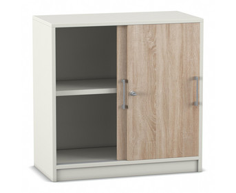Flexeo® Schiebetüren Schrank 2 Fächer = 2 Ordnerhöhen