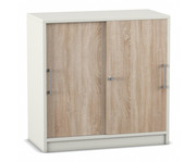 Flexeo® Schiebetüren Schrank 2 Fächer = 2 Ordnerhöhen 2
