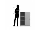 Flexeo® Schiebetüren Schrank 3 Fächer = 3 Ordnerhöhen