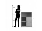 Flexeo® Kombi Schrank unten Schiebetüren oben 1 Fach = 3 Ordnerhöhen