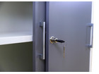 Flexeo® Schrank unten Schiebetüren oben 2 Fächer = 4 Ordnerhöhen