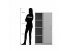 Flexeo® Schiebetüren Schrank 4 Fächer = 4 Ordnerhöhen