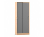 Flexeo® Schiebetüren Schrank 5 Fächer = 5 Ordnerhöhen 7