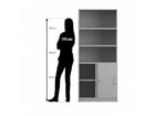 Flexeo® Kombi Schrank Schiebetüren oben 3 Fächer = 5 Ordnerhöhen